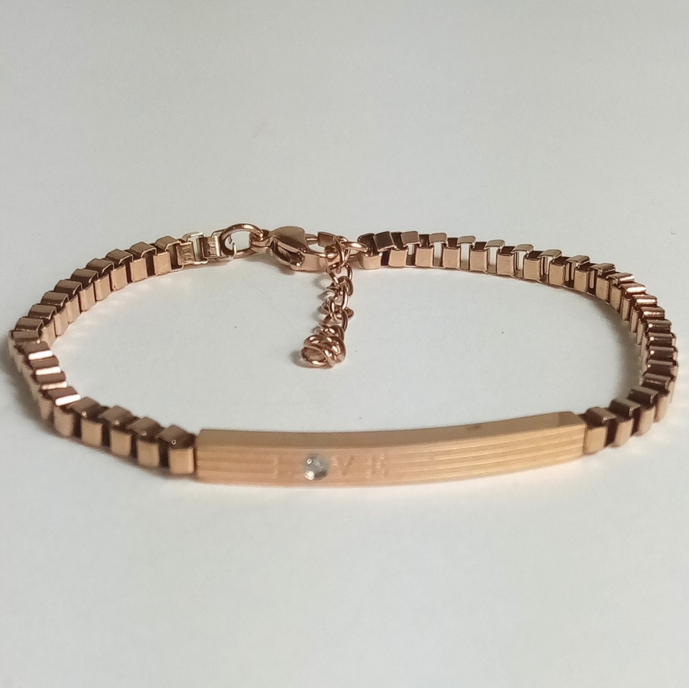 Stainless Steel Love Bracelet with Crystal